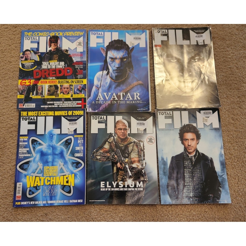 Total Film Magazine Lot Of 6 Avatar Dredd Elysium Watchmen